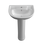 Bella 45cm Wash Basin Full Pedestal