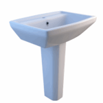 Gracielia 50cm Wash Basin Full Pedestal