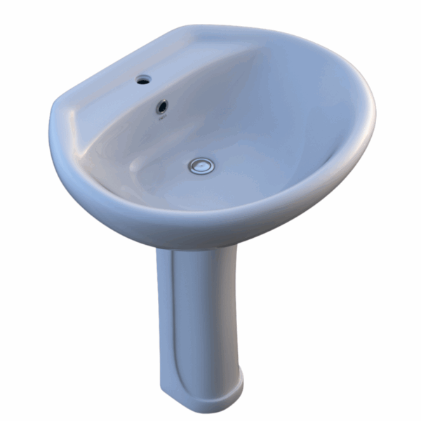 Margo 55cm Wash Basin Full Pedestal