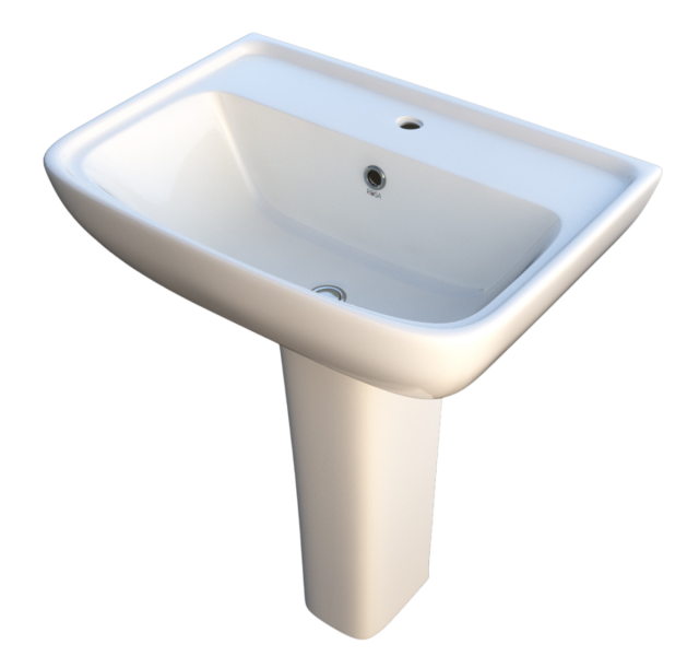 Neo 45cm Wash Basin Full Pedestal – Basin Design