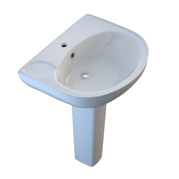 Nova 50cm Wash Basin Full Pedestal