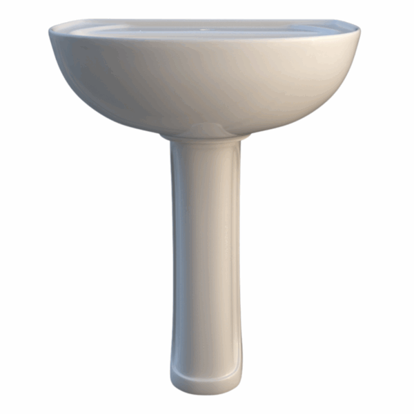 Oriana 50cm Wash Basin Full Pedestal