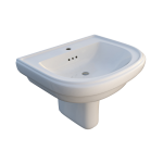 Topaz 58cm D Shape Semi Pedestal