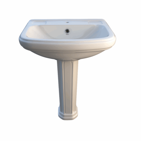 Victoria 55cm Wash Basin Full Pedestal