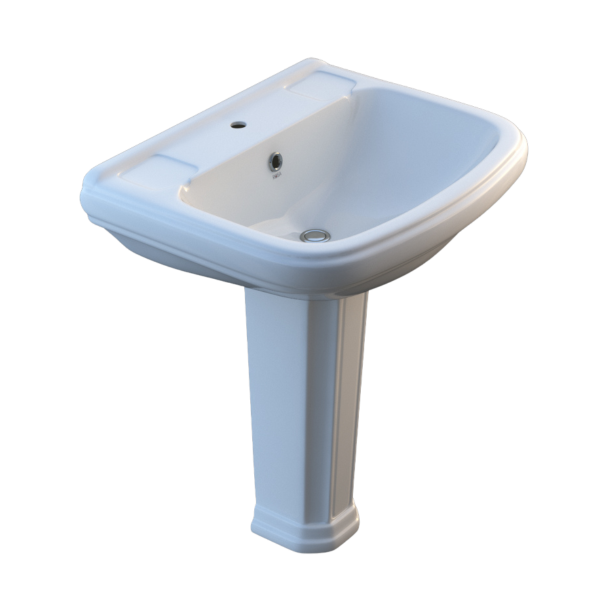 Victoria 55cm Wash Basin Full Pedestal