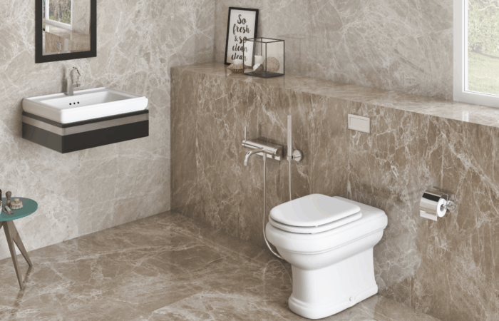 Commode – ROSA high commode in a comfortable Bangladesh bathroom.