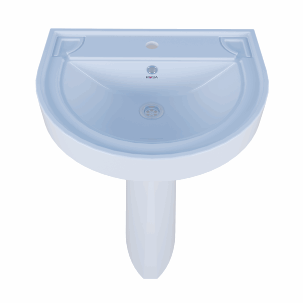 Rosy 54cm Wash Basin with Full Pedestal